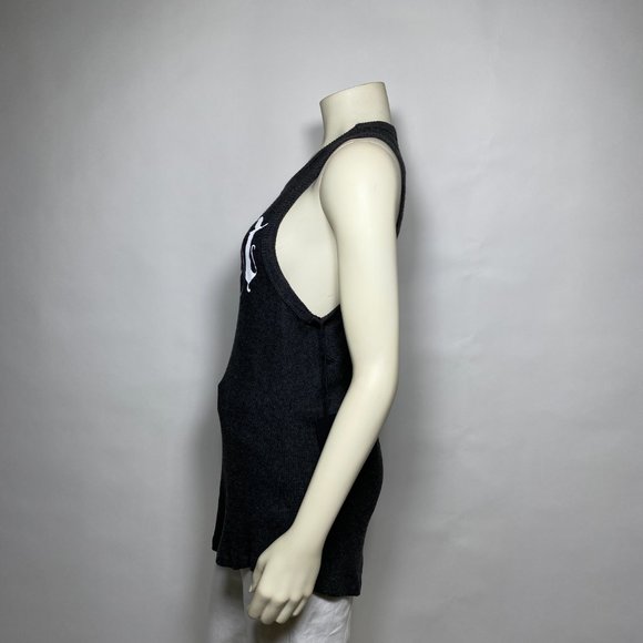 NAHMIAS Grey Cotton/Cashmere Tank Top - Picture 4 of 7